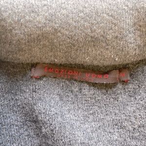 Emozioni Uomo grey wool cardigan